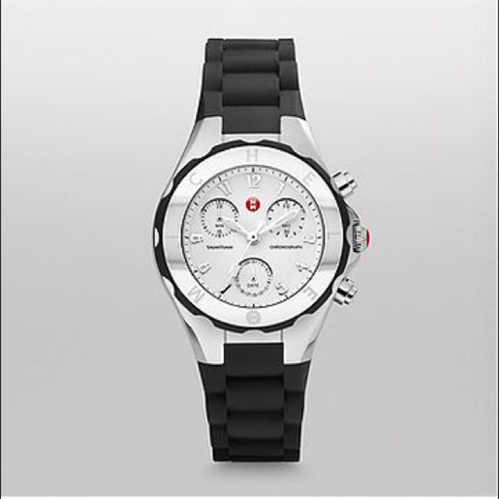 authentic Michele tahitian black jelly bean watch